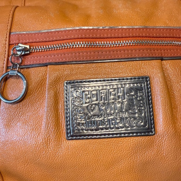 Coach Poppy Orange Leather Hobo Bag G1069-15289 - Picture 3 of 14